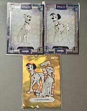 Lot of 3 Cards-2023 Kakawow Cosmos Disney 100-101 Dalmations-Pongo Patch Perdita picture