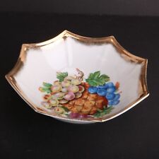 Vintage Fruit Pattern Gold Rim Bowl picture