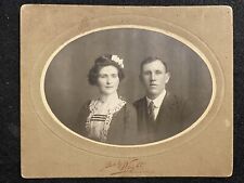 Mason City Iowa IA Handsome Couple Antique Cabinet Photo picture