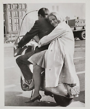 1961 Harvard Student Dates Miss Sweden Scooter Ride Knutsen Vintage Press Photo picture