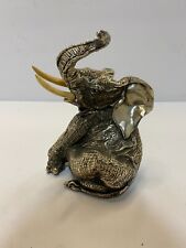 D'Argenta Mexico Silver $487 Elephant Figurine Sitting picture