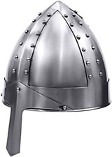 Mens Norman Warrior Helmet One Size Fits Most Silver Mens Halloween Costume picture