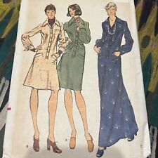 Vintage 1970s Vogue 8705 Half Size Semi Fitted Dress Sewing Pattern 35 UNCUT picture
