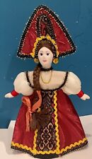 Original Vintage Russian Traditional Folk Doll Wooden Handmade7