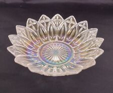 50s Vintage Iridescent Atomic Starburst Celestial Rainbow Glass Bowl 10
