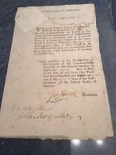 John Hancock- RARE Signed Document as Governor of Massachusetts 1793 picture