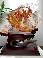 5.87lb Top Rare Natural high quality fire Quartz fish Mineral specimen Crystal picture
