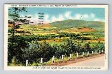 Butler Valley PA-Pennsylvania, Mountain Scenery, Drums, Vintage c1936 Postcard picture