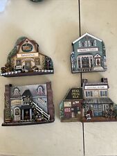 Lot of 4 Brandywine Woodcrafts Shelf Sitters General Store Basket Cookies Crafts picture