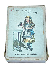 Antique Alice In Wonderland Original Playing Cards Circa 1896 J. Tenniel Designs picture