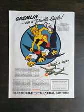 Vintage 1944 Oldsmobile WWII Gremlin on a Double Eagle Full Page Color Ad picture