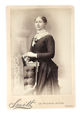 Cabinet Card Photo Smith Photography Woman Vintage Attire, 4.25