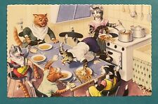 Alfred Mainzer Anthropomorphic Cats Postcard 4915 Meal Dinner Spain Printing picture