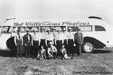 Bob Wills & The Texas Playboys with Tour Bus - Vintage Celebrity Print picture