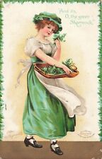 Clapsaddle St. Patrick's Day Postcard Pretty Irish Lady Signed PM 1908  L5 picture