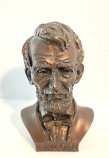 Vintage 4th of July Bonded Marble Presidential Bust Abraham Lincoln 1997 picture