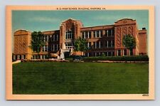 Postcard High School Building Radford VA Virginia c1930-40s picture