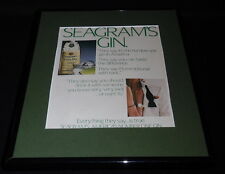 1985 Seagram's Extra Dry Gin 11x14 Framed ORIGINAL Vintage Advertisement D picture