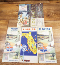 5-VTG 1960'S/70'S FLORIDA/ALABAMA/ARKANSAS HIGHWAY/SERVICE STATION Road Maps picture