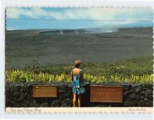 Postcard View from Volcano House Halemaumau Crater Hawaii USA picture