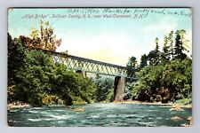 West Claremont NH-New Hampshire, Sullivan County RR, Vintage c1906 Postcard picture