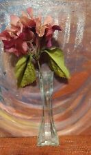 Vintage Europa PROFILE 1406 1986 Art Deco  Clear Pressed Glass Bud Vase 6” picture