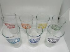 7 Drinking Glasses Tumblers with Rainbow Girls Emblem Masonic Vintage picture