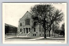 Kingfisher OK-Oklahoma, First Christian Church, Religion Vintage c1956 Postcard picture