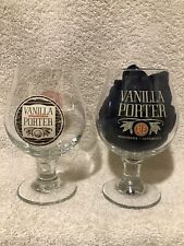 2 Different BRECKENRIDGE BREWERY  VANILLA PORTER Tulip Snifter Beer Glasses R1 picture