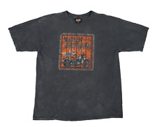 HARLEY DAVIDSON MOTOR CYCLES US Men's 2X Black Print Front & Back Tee T Shirt picture