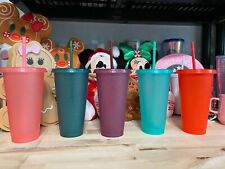 Plastic Glitter Cups Set of 10 24oz reuseable cold cups picture