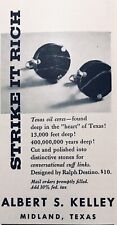1958 AD FOR Ralph Destino Cuff Links Oil Cores From Midland Texas Driller Vtg picture