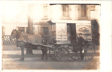 1909 RPPC Borden's Milk & Ice Cream Delivery Wagon Chicago IL picture