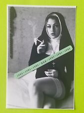 Found 4X6 Odd Strange Old Photo of a Beautiful Young Catholic Nun Smoking Pot ? picture