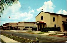 Postcard Church Of The Little Flower Auditorium & School Hollywood Florida [ck] picture