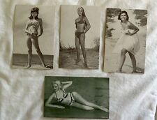 Vintage 1940's Mutoscope Arcade Pinup Cheesecake Lot Of 4 Cards Bikini Theme picture