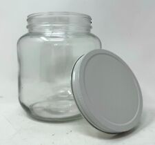 Half Gallon Glass Mason Jar Wide Mouth Plastic Airtight Lid 64 Oz - 6PK - NEW picture