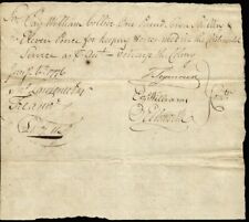 OLIVER ELLSWORTH - MANUSCRIPT DOCUMENT SIGNED 01/06/1776 WITH CO-SIGNERS picture