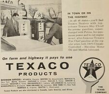 Vintage B&W 1958 Print Ad Texaco Farm and Highway Products Magazine Ad  picture