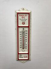 Vtg Phillips 66 Rasley Oil Advertising Metal Thermometer 6 Digit Phone Number picture