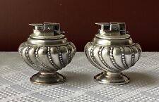 Pair of  VTG Collectible Silver Plated Ronson “Crown” Table Lighter, 3