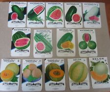 Lot of 14 Old Vintage - WATERMELON & CANTALOUPE - Melon SEED PACKETS - EMPTY picture