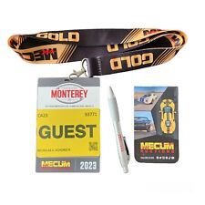 Mecum Auctions 2023 Monterey Lanyard With Expired Guest Pass Pen Mini Notepad picture