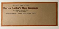 vintage SWEETWATER TEXAS envelope HARLEY SADLER’S OWN COMPANY BAND Orchestra picture