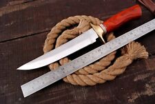 RARE  SHARP HUNTING TACTICAL BOWIE KNIFE BLADE PAKKA WOOD & SHEATH picture