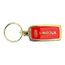 Vintage Gold & Red Lincoln Keychain By Carriers picture