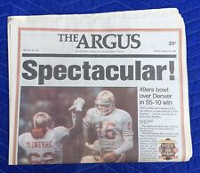 49ers WIN SUPER BOWL COMPLETE NEWSPAPER JANUARY 29 1990 JOE MONTANA COVER  picture