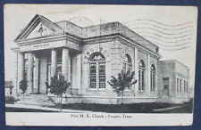 1912 Cooper Texas First Methodist Church Postcard & Cancel picture