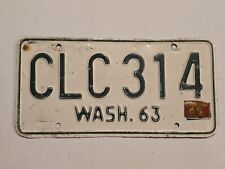 1963 Washington License Plate Single WASH 63 #CLC 317-Man Cave-Decor-Shop-Garage picture