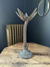 Vintage GATCO SOLID BRASS Bronze Palm Tree Candle Holder Candlestick picture